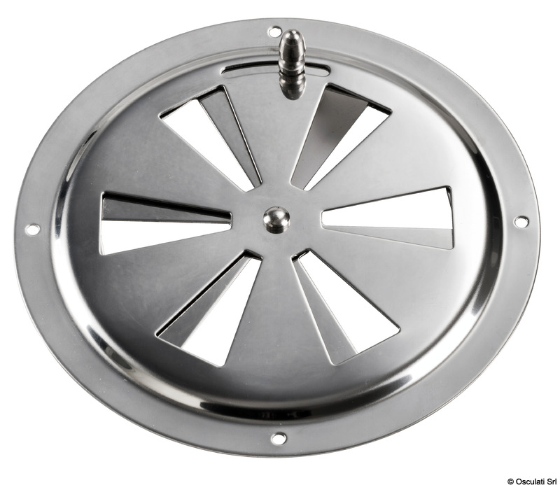 Round vent polished SS 102 mm