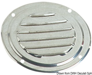 Round lowred vent polished SS Ø 152 mm
