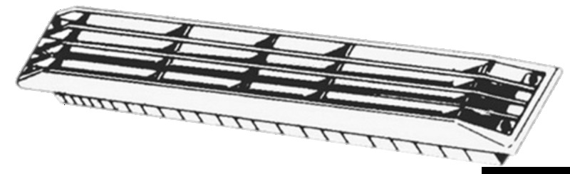 Zebra ABS louvred vent black