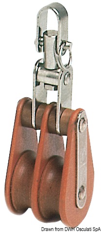Tufnol HYE block 2 pulleys 16x60mm TW