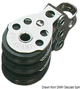 Mini-block 3pulleys 6x25