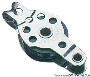 Mini-block 1pulley on ball bearings w/becket 8x25