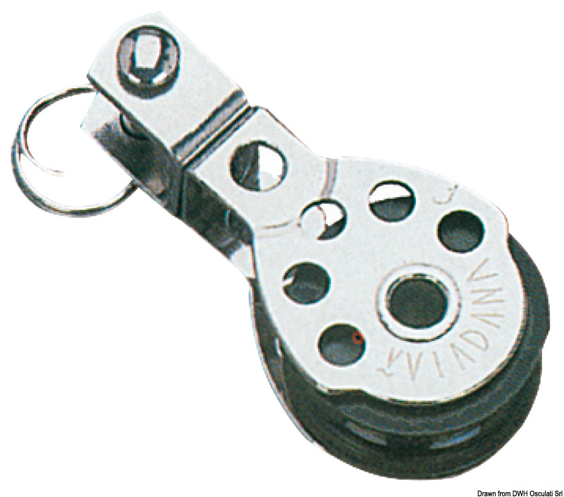 Mini-block 1pulley ball bearings w/swivel head8x25