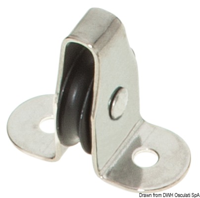 SS small vertical block aluminium sheave 2.5 mm