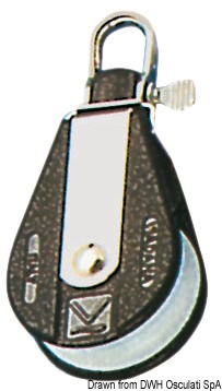 Plastinox block 1pulley swivel or fixed head 10x45