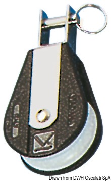 Plastinox block 1pulley U-swivel head 8x34