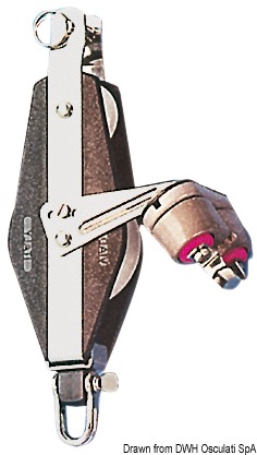 Plastinox violin block 2pulleys 10x45 w/cam and becket