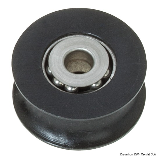 Delrin pulley w/SS balls 28 mm Ø 8