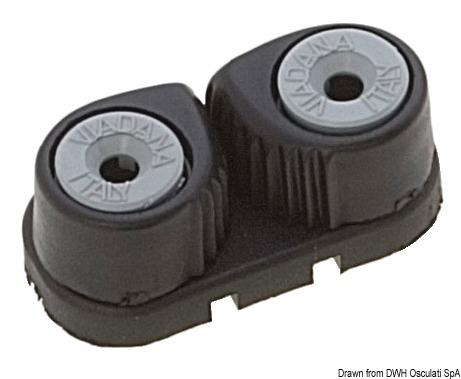 Clam cleat carbon fibre/anodised aluminium 3/8 mm