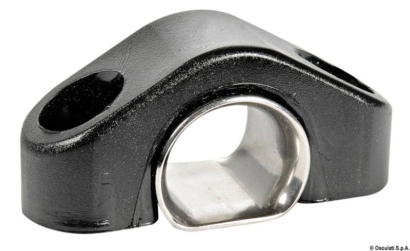 Black nylon sheet fairlead w/renforcement 6 mm