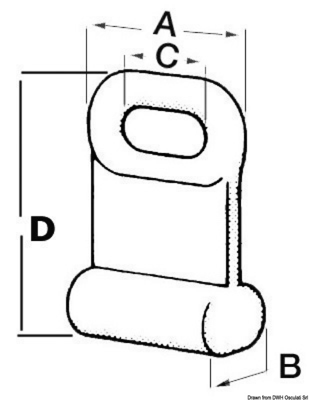 Mainsail slide 12x22 mm