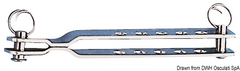 SS double chain plate 120x6 mm