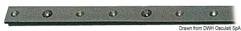 Anodised aluminium rail + PTFE 22x3 mm (2m-bar)