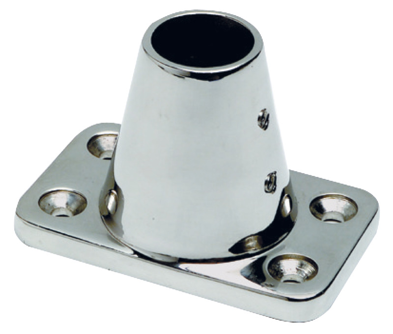 Stanchion base straight 90x96mm 60mm
