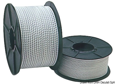 Shock cord reel white 4 mm