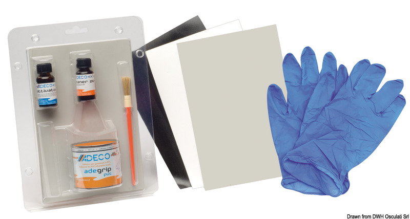 Repair kit for PVC inflatables grey