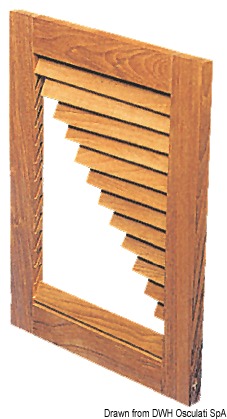 Teak pair side profiles 45x22mm 121 cm