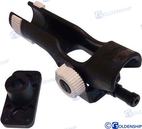 Fishing rod holder - with built-in base