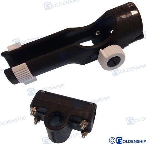 Fishing rod holder - Mounted on the tube