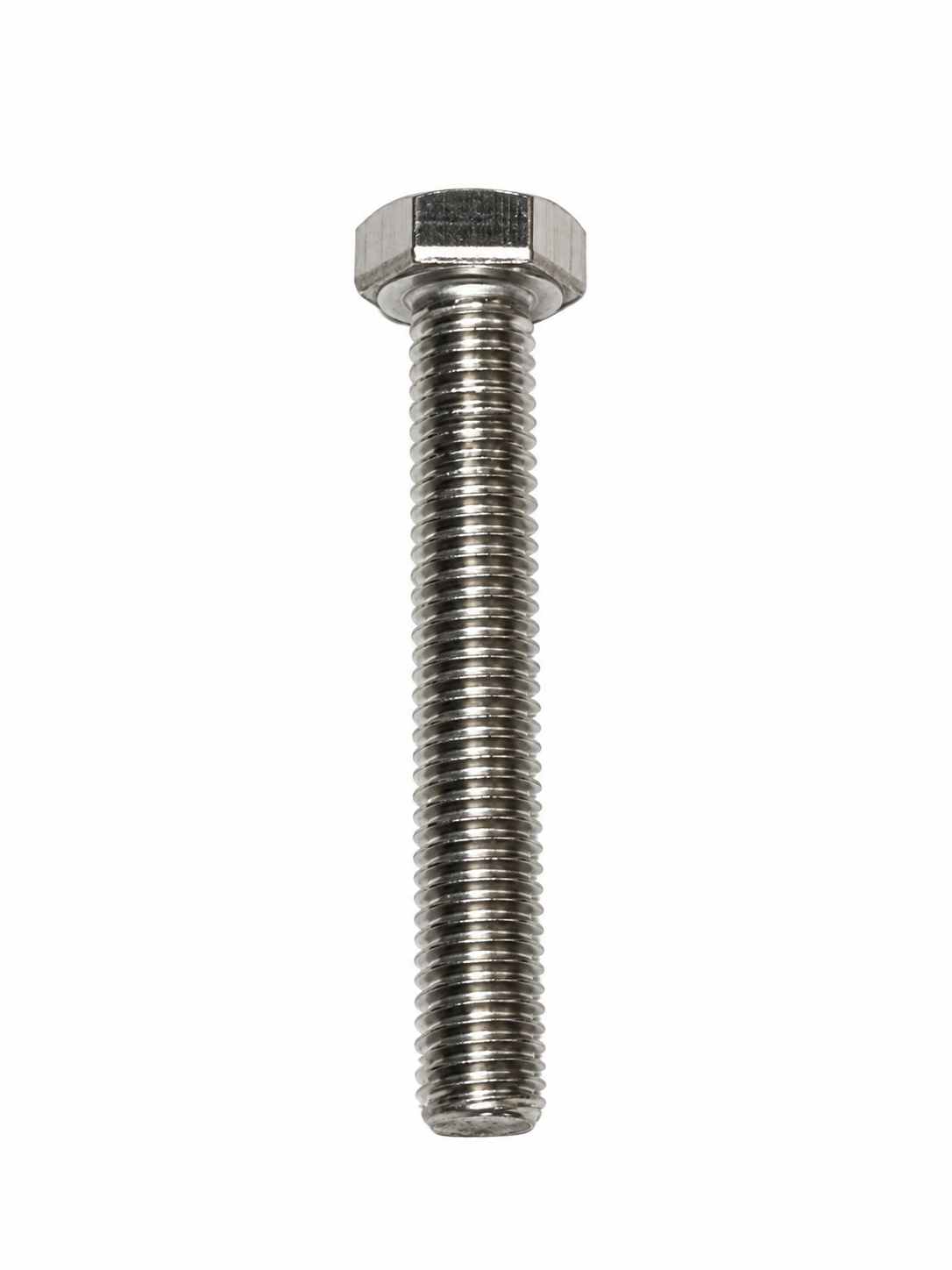 Screw with thread 8x50mm, AISI 304, BULL8X50, UNI5739, DIN933