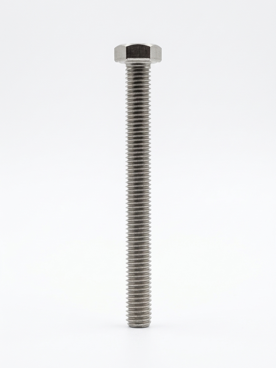 Screw with thread 8x80mm, AISI 304, BULL8X80, UNI5739 DIN933