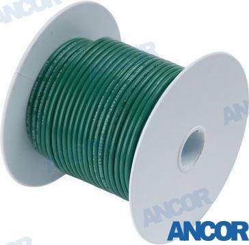 100' tinned copper wire 12 awg (3mm²) green 30m