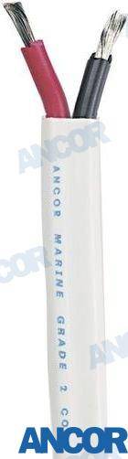 100' duplex cable 18/2 awg (2x0,8mm²) white