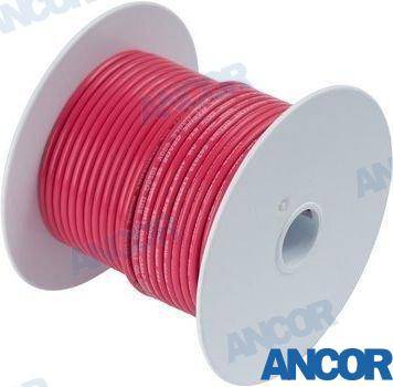 tinned copper wire 10 awg (5mm²) red 2,5m