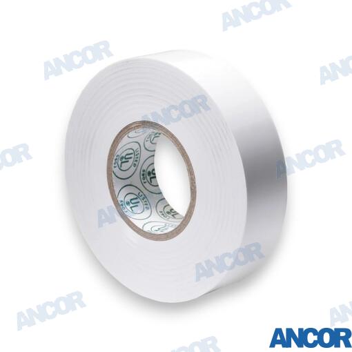 Ancor Premium Electrical Tape White 19mmx20m
