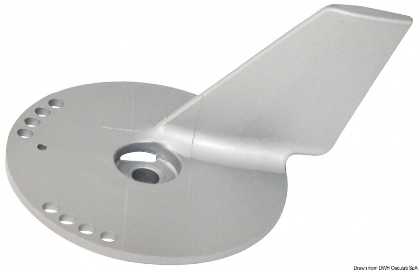 Анод алюминиевый ребристый Suzuki DF60 - 140 с отверстиями d.84mm