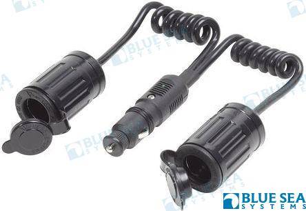single 12v dc plug with double extension