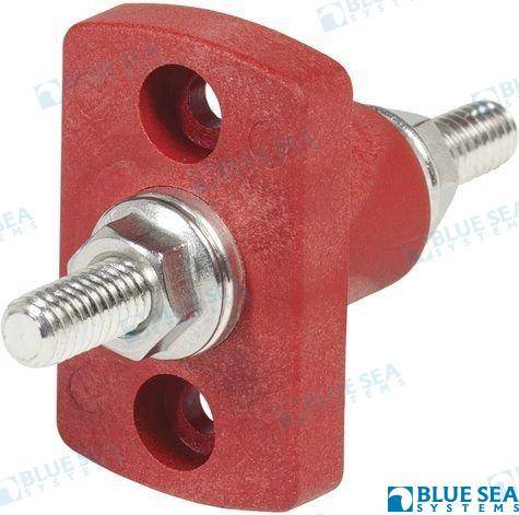 terminal sm. feed through 5/16 stud red