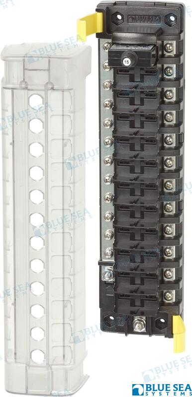 Blue Sea ST CLB Circuit Breaker Block - 12 Position with Negative Bus