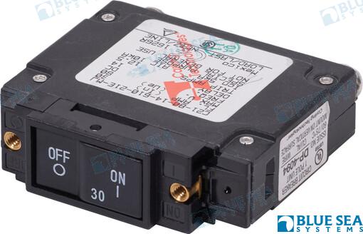 Blue Sea UL-489 Circuit 30A DC Breaker Flat Rocker