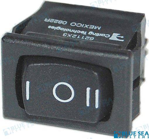 switch rocker dpdt on-off-(on)