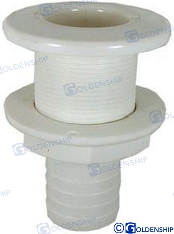 Drain (input - Ø18mm) - white ABS