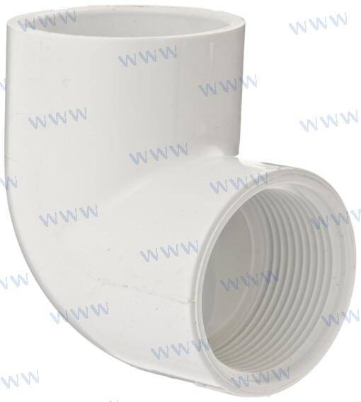 3.50" x 90 deg elbow (white)