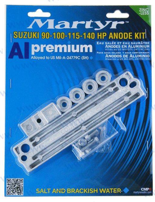 Aluminium anode kit for Suzuki 90-100-115-140 HP