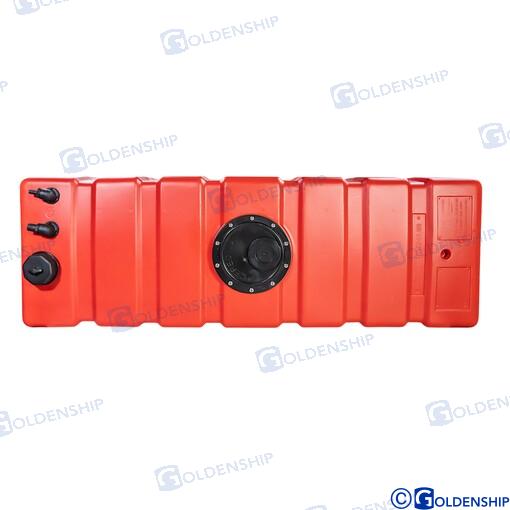 Fuel tank 100L CEREDI 30 C LTS-100, red color, Outlet D.8mm