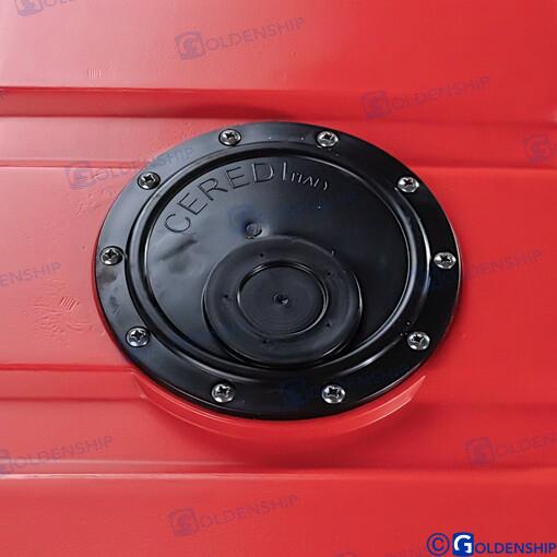 Fuel tank 100L CEREDI 30 C LTS-100, red color, Outlet D.8mm
