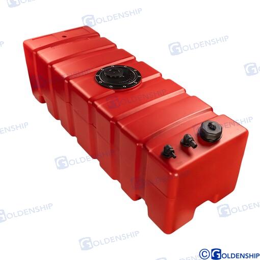 Fuel tank 100L CEREDI 30 C LTS-100, red color, Outlet D.8mm