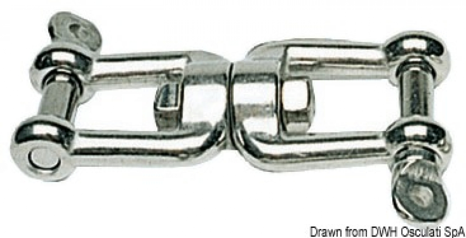 Shackle/shackle swivel 13 mm AISI 316 A- 152 mm B- 26 mm C- 28 mm, D- 13 mm