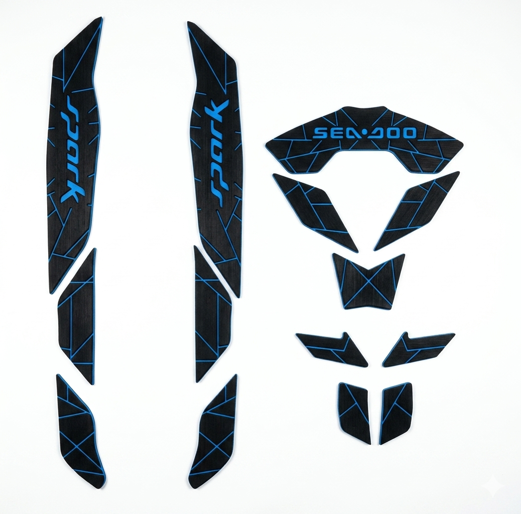 EVA floor SEADOO spark - black with blue