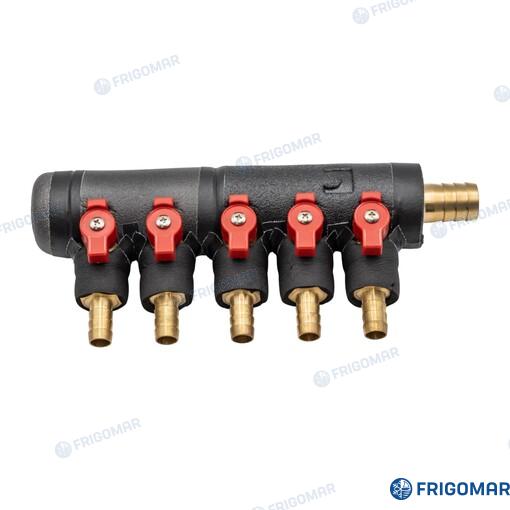 Frigomar Five Way Manifold Suction & Delivery
