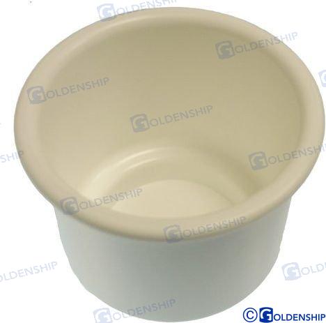 Cup holder Ø100mm white, Hole Ø93mm