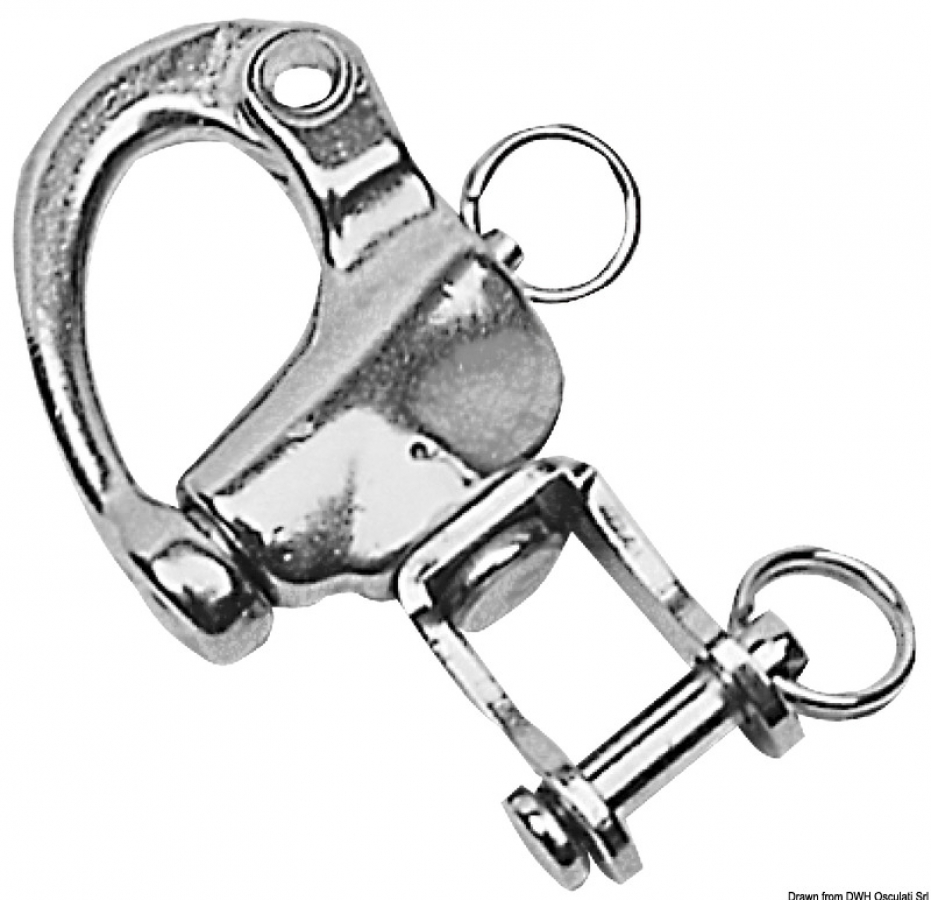 Swivel fast shackle - L 70mm AISI316 For Spinnaker A-12mm B-12mm C-12mm