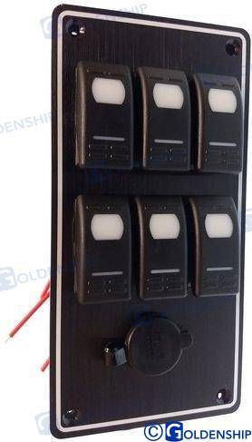 switch panel 6 gang
