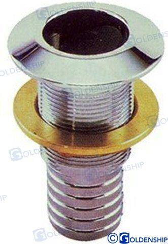 brass thruhull 1 1/4" hose 38mm