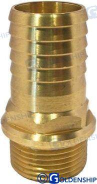 brass male hose connector 1" x 32 mm