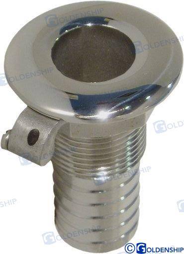 stainless thruhull connection 1-1/2 hose 40mm